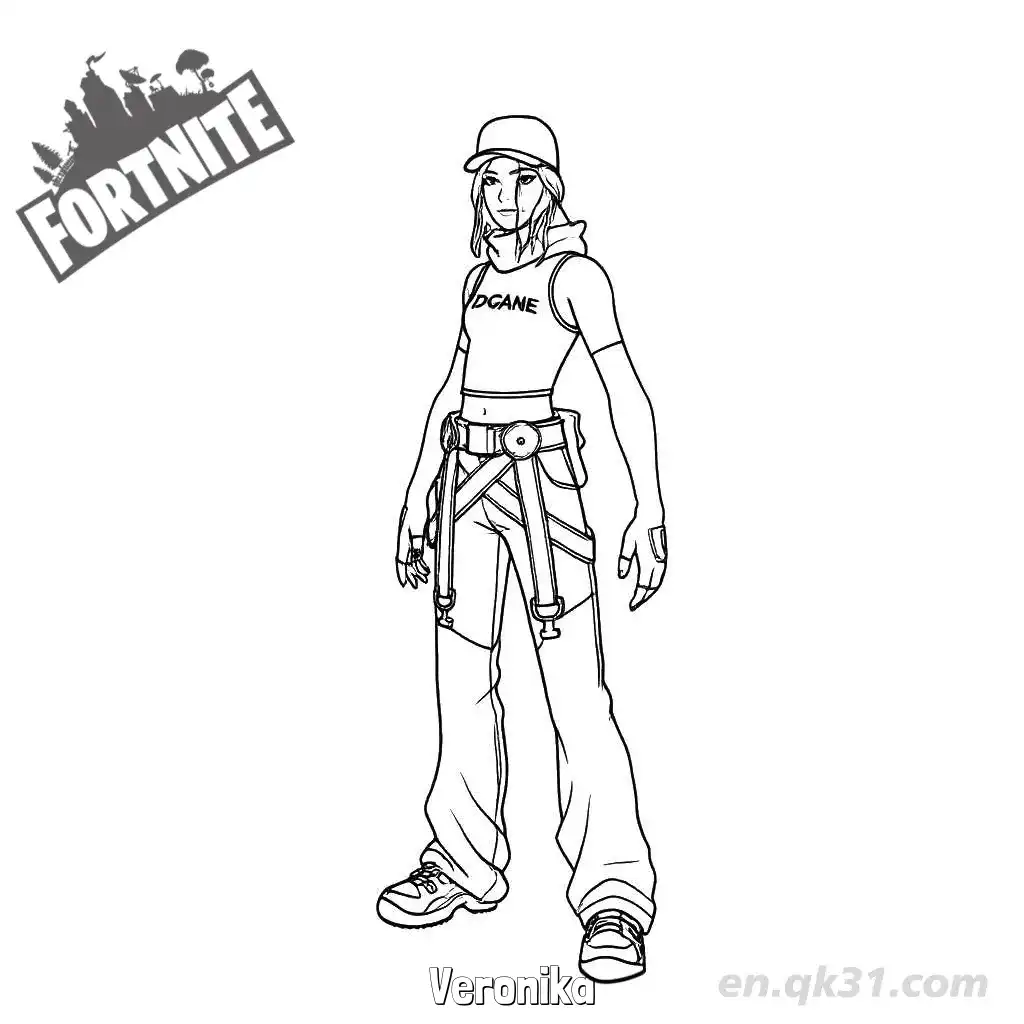 免费 维罗妮卡 02简笔画 素描 涂鸦 - 免费可打印堡垒之夜 下载PDF 简笔画涂色页